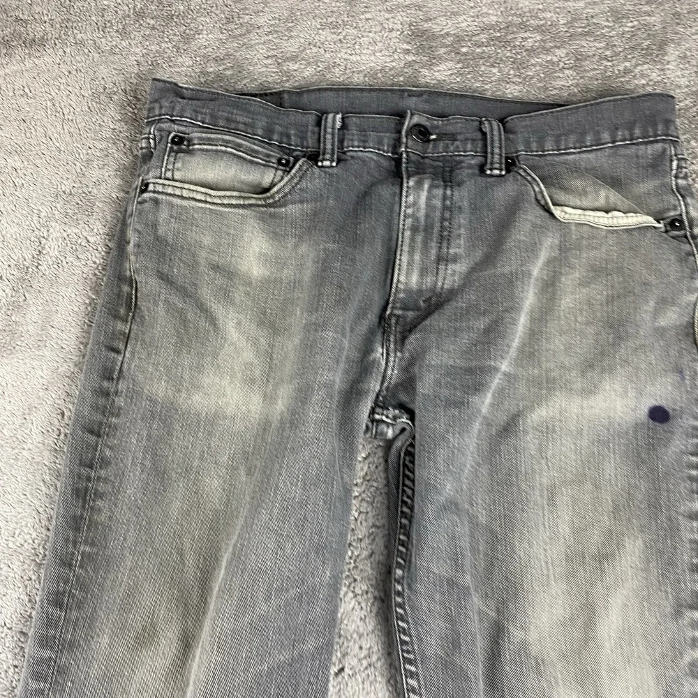 Levis 511 Slim Straight Jeans Mens 34x27‎ Gray Mid Rise